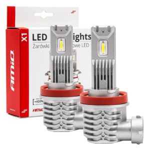 Amio ΛΑΜΠΕΣ LED H8/H9/H11 10-16V 40W 6.500K 4400lm  (ΨΥΚΤΡΑ) X1 SERIES AMIO - 2ΤΕΜ.