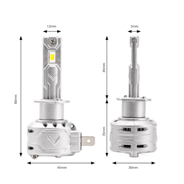 Amio ΛΑΜΠΕΣ H1 LED CAN BUS  X2 SERIES ΜΕ ΑΝΕΜΙΣΤΗΡΑΚΙ H1 10-16V 72W 6.500K 7.920lm +400% ΑMiO - 2 TEM. - Image 3