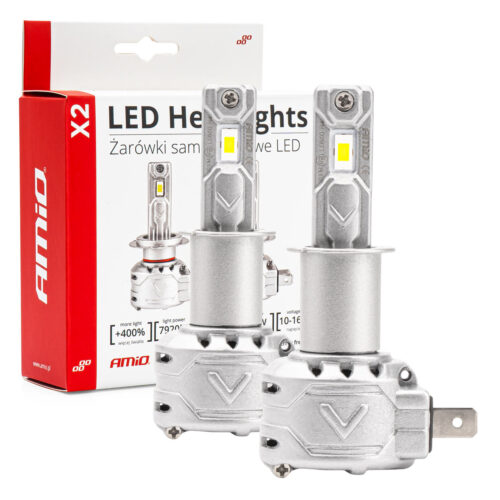 Amio ΛΑΜΠΕΣ LED H3 10-16V 72W 6.500K 7920lm CAN BUS (ME ΑΝΕΜΙΣΤΗΡΑΚΙ) X2 SERIES AMIO – 2ΤΕΜ.