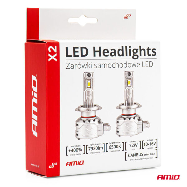 Amio ΛΑΜΠΕΣ LED H4 10-16V 72W 6.500K 7920lm CANBUS (ΑΝΕΜΙΣΤΗΡΑΚΙ) X2 SERIES AMIO - 2ΤΕΜ. - Image 4