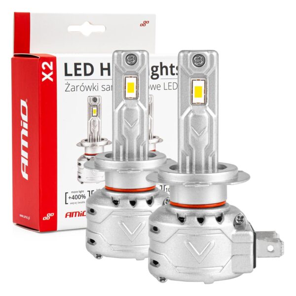 Amio ΛΑΜΠΕΣ LED H7/H18 10-16V 72W 6.500K 7920lm CANBUS (ΑΝΕΜΙΣΤΗΡΑΚΙ) X2 SERIES AMIO - 2ΤΕΜ.