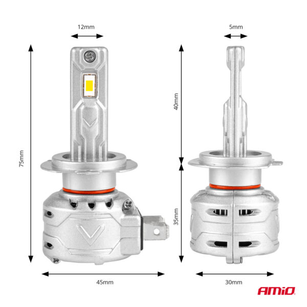 Amio ΛΑΜΠΕΣ LED H7/H18 10-16V 72W 6.500K 7920lm CANBUS (ΑΝΕΜΙΣΤΗΡΑΚΙ) X2 SERIES AMIO - 2ΤΕΜ. - Image 3