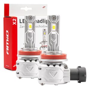Amio ΛΑΜΠΕΣ LED H8/H9/H11 10-16V 72W 6.500K 7920lm CAN-BUS (ΑΝΕΜΙΣΤΗΡΑΚΙ) X2 SERIES AMIO - 2ΤΕΜ.
