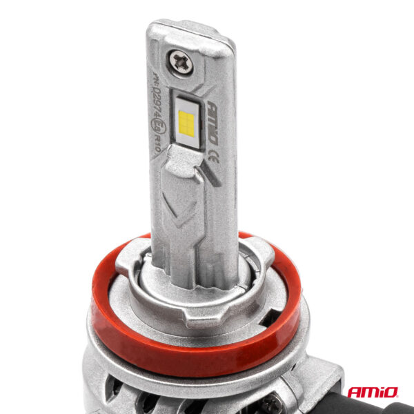 Amio ΛΑΜΠΕΣ LED H8/H9/H11 10-16V 72W 6.500K 7920lm CAN-BUS (ΑΝΕΜΙΣΤΗΡΑΚΙ) X2 SERIES AMIO - 2ΤΕΜ. - Image 2