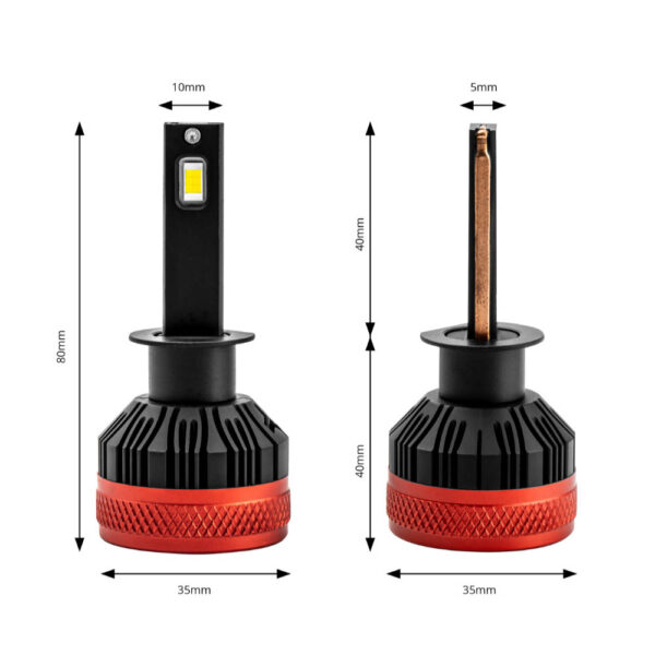 Amio ΛΑΜΠΕΣ LED H1 9-16V 92W 6.500K 9900lm CANBUS ΜΕ ΑΝΕΜΙΣΤΗΡΑΚΙ X3 SERIES AMIO - 2ΤΕΜ. - Image 3