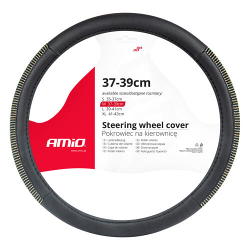 Amio ΚΑΛΥΜΜΑ ΤΙΜΟΝΙΟΥ 37-39cm SWC-44-M ΜΑΥΡΟ ΜΕ STRASS  AMIO – 1 ΤΕΜ.