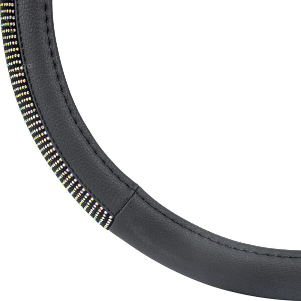 Amio ΚΑΛΥΜΜΑ ΤΙΜΟΝΙΟΥ 37-39cm SWC-44-M ΜΑΥΡΟ ΜΕ STRASS  AMIO - 1 ΤΕΜ. - Image 2