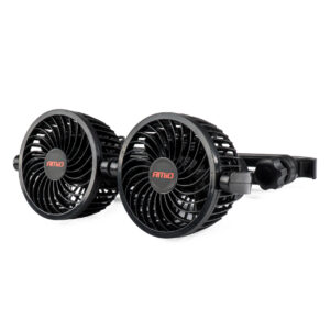 Amio ΑΝΕΜΙΣΤΗΡΑΣ ΔΙΠΛΟΣ 12V 2χ4''(10,8cm) ΜΕ ΦΙΣ ΑΝΑΠΤΗΡΑ/2 USB 5V & ΣΤΗΡΙΞΗ ΣΤΟ ΠΡΟΣΚΕΦΑΛΟ ΑMiO - 1 TEM.