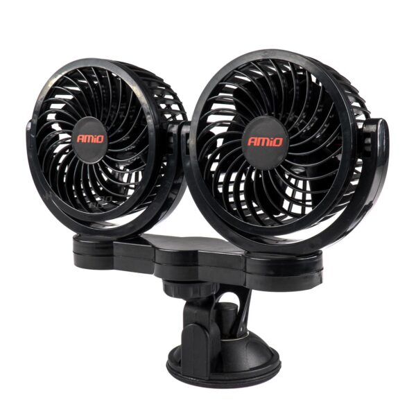 Amio ΑΝΕΜΙΣΤΗΡΑΣ ΔΙΠΛΟΣ 12V 2χ4''(10,8cm) ΜΕ ΦΙΣ ΑΝΑΠΤΗΡΑ/2 ΤΑΧΥΤΗΤΩΝ/ ΜΕ ΒΕΝΤΟΥΖΑ PRO SERIES ΑMiO - 1 TEM.
