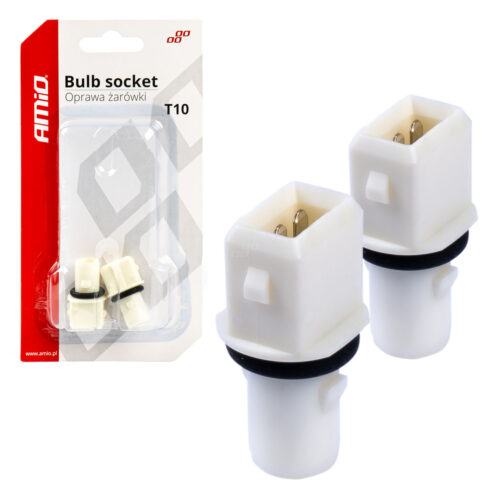 Amio ΦΙΣΑ/ΠΡΙΖΑ 12/24V 2 ΕΠΑΦΩΝ ΓΙΑ ΛΑΜΠΕΣ T10 /W5W/ W3W /W16W ΧΩΡΙΣ ΚΑΛΩΔΙΟ AMIO – 2 ΤΕΜ.