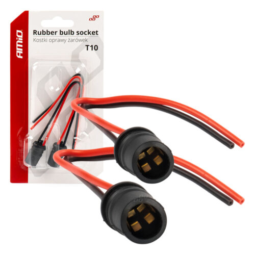 Amio ΦΙΣΑ 12/24V  ΓΙΑ ΛΑΜΠΕΣ T10/ W5W/ W3W/ W16W ME ΚΑΛΩΔΙΟ ΑΜΙΟ – 2 ΤΕΜ.