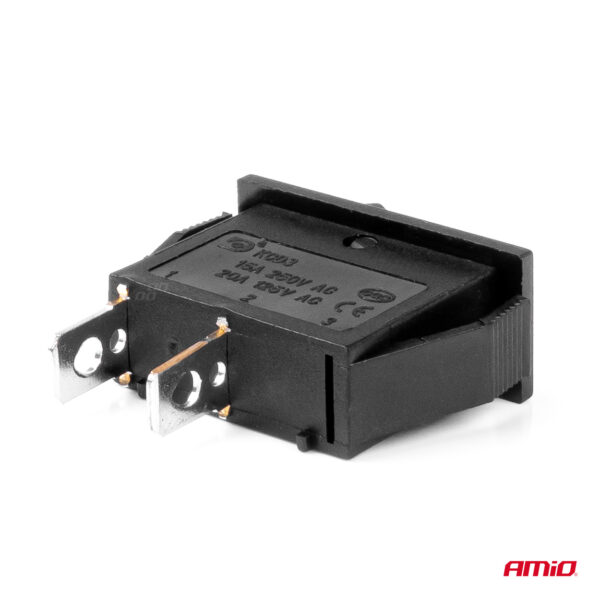 Amio ΔΙΑΚΟΠΤΗΣ ON/OFF  2 ΕΠΑΦΩΝ 12V 20A 10mm x 26mm ΜΑΥΡΟΣ  ΑΜΙΟ - 1 ΤΕΜ. - Image 4