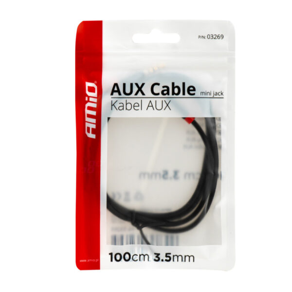 Amio ΚΑΛΩΔΙΟ ΣΥΝΔΕΣΗΣ AUX MINI JACK>JACK 3,5mm 100cm ΑMiO - 1 TEM. - Image 3