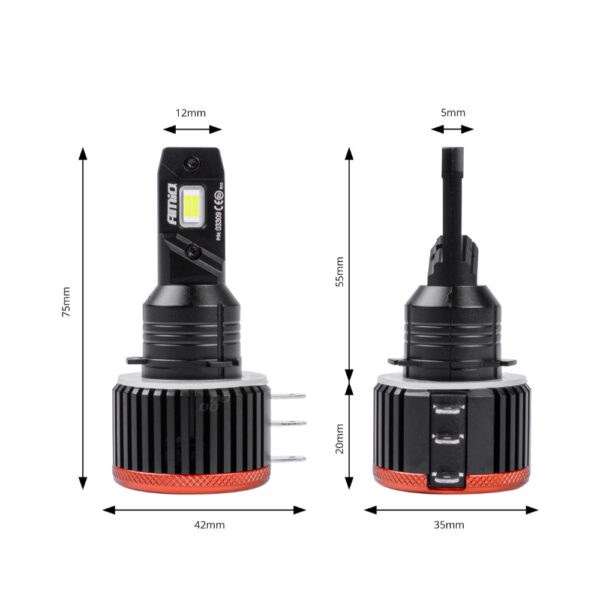 Amio ΛΑΜΠΕΣ LED H15 9-16V 90W 6.500K 9900lm CANBUS ΜΕ ΑΝΕΜΙΣΤΗΡΑΚΙ X3 SERIES AMIO - 2ΤΕΜ. - Image 3