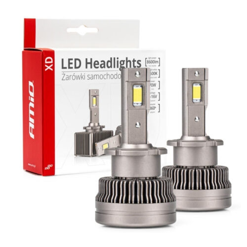 Amio ΛΑΜΠΕΣ LED ΜΕ ΨΥΚΤΡΑ D2S/D2R 9-16V 70W 6.500K 8600lm XD SERIES AMIO – 2 ΤΕΜ.