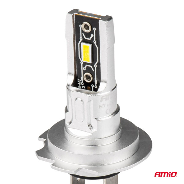 Amio ΛΑΜΠΕΣ LED H7 H-SERIES 12>24V 50W 6500K 2225lm +200% CSP LED  AMiO - 2 TEM. - Image 2