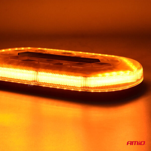 Amio ΦΑΡΟΣ/ΜΠΑΡΑ MINI 12/24V 48SMD LED ΠΟΡΤΟΚΑΛΙ ΜΕ ΦΙΣ ΑΝΑΠΤΗΡΑ & ΜΑΓΝΗΤΙΚΗ ΒΑΣΗ 328x186x50mm ΑΜΙΟ - 1 ΤΕΜ. - Image 2