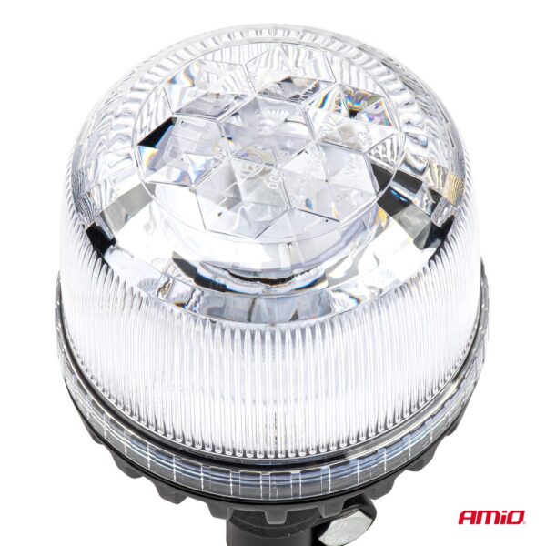 Amio ΦΑΡΟΣ DIAMONT W25P ΜΕ ΛΕΥΚΟ ΚΑΠΑΚΙ 12/24V 24xSMD LED ΠΟΡΤΟΚΑΛΙ ΕΛΑΣΤΙΚΟΣ ΒΙΔΩΤΟΣ 201x126mm ΑΜΙΟ - 1 ΤΕΜ. - Image 4