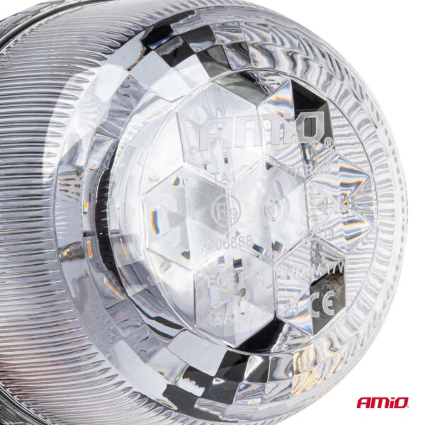 Amio ΦΑΡΟΣ DIAMONT W25M ΜΕ ΛΕΥΚΟ ΚΑΠΑΚΙ 12/24V 24xSMD LED ΠΟΡΤΟΚΑΛΙ ΜΑΓΝΗΤΙΚΟΣ ΦΙΣ ΑΝΑΠΤΗΡΑ 131x126mm ΑΜΙΟ - 1 ΤΕΜ. - Image 2