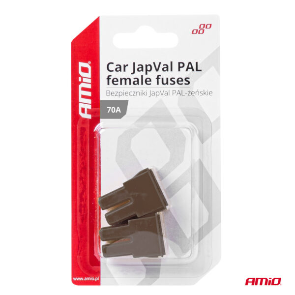 Amio ΑΣΦΑΛΕΙΕΣ JapVal PAL ΘΗΛΥΚΕΣ 70A ΣΕ ΚΑΦΕ ΧΡΩΜΑ AMIO - 2 Τεμ. - Image 3