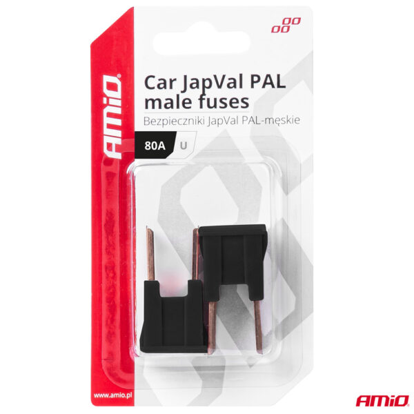 Amio ΑΣΦΑΛΕΙΕΣ JapVal PAL U ΑΡΣΕΝΙΚΕΣ 80A ΣΕ ΜΑΥΡΟ ΧΡΩΜΑ AMIO - 2 Τεμ. - Image 3