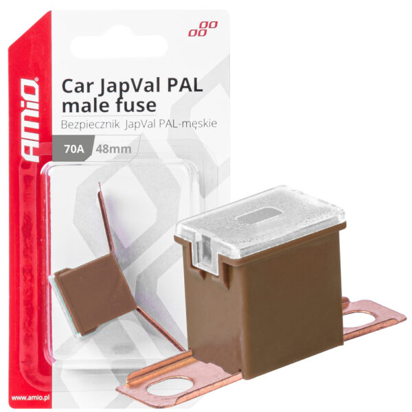 Amio ΑΣΦΑΛΕΙΑ JapVal PAL ΑΡΣΕΝΙΚΗ 48mm 70A ΣΕ ΚΑΦΕ ΧΡΩΜΑ AMIO - 1 Τεμ.