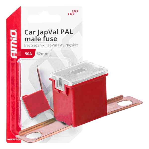 Amio ΑΣΦΑΛΕΙΑ JapVal PAL ΑΡΣΕΝΙΚΗ 62mm 50A ΣΕ ΚΟΚΚΙΝΟ ΧΡΩΜΑ AMIO - 1 Τεμ.