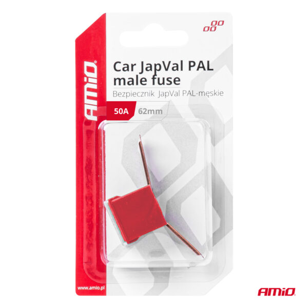 Amio ΑΣΦΑΛΕΙΑ JapVal PAL ΑΡΣΕΝΙΚΗ 62mm 50A ΣΕ ΚΟΚΚΙΝΟ ΧΡΩΜΑ AMIO - 1 Τεμ. - Image 3