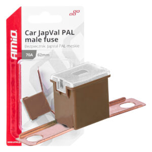 Amio ΑΣΦΑΛΕΙΑ JapVal PAL ΑΡΣΕΝΙΚΗ 62mm 70A ΣΕ ΚΑΦΕ ΧΡΩΜΑ AMIO - 1 Τεμ.