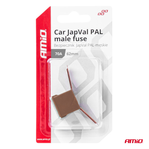 Amio ΑΣΦΑΛΕΙΑ JapVal PAL ΑΡΣΕΝΙΚΗ 62mm 70A ΣΕ ΚΑΦΕ ΧΡΩΜΑ AMIO - 1 Τεμ. - Image 3