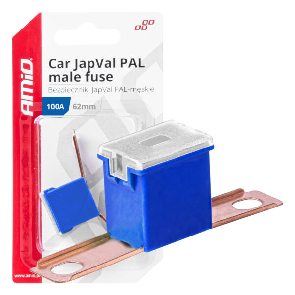 Amio ΑΣΦΑΛΕΙΑ JapVal PAL ΑΡΣΕΝΙΚΗ 62mm 100A ΣΕ ΜΠΛΕ ΧΡΩΜΑ AMIO - 1 Τεμ.