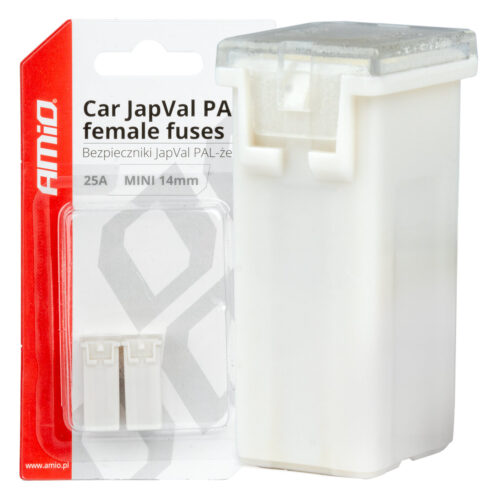 Amio ΑΣΦΑΛΕΙΕΣ JapVal PAL ΜΙΝΙ 14mm ΘΗΛΥΚΕΣ 25A ΣΕ ΛΕΥΚΟ ΧΡΩΜΑ AMIO – 2 Τεμ.