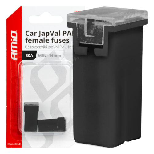 Amio ΑΣΦΑΛΕΙΕΣ JapVal PAL ΜΙΝΙ 14mm ΘΗΛΥΚΕΣ 80A ΣΕ ΜΑΥΡΟ ΧΡΩΜΑ AMIO – 2 Τεμ.