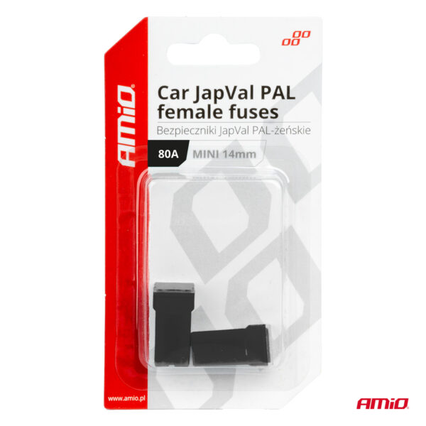 Amio ΑΣΦΑΛΕΙΕΣ JapVal PAL ΜΙΝΙ 14mm ΘΗΛΥΚΕΣ 80A ΣΕ ΜΑΥΡΟ ΧΡΩΜΑ AMIO - 2 Τεμ. - Image 3