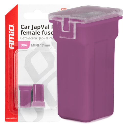 Amio ΑΣΦΑΛΕΙΕΣ JapVal PAL ΜΙΝΙ 17mm ΘΗΛΥΚΕΣ 30A ΣΕ ΜΩΒ ΧΡΩΜΑ AMIO – 2 Τεμ.