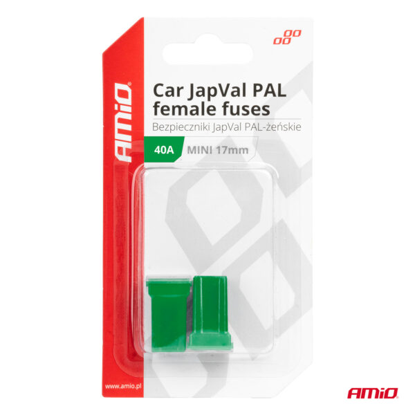 Amio ΑΣΦΑΛΕΙΕΣ JapVal PAL ΜΙΝΙ 17mm ΘΗΛΥΚΕΣ 40A ΣΕ ΠΡΑΣΙΝΟ ΧΡΩΜΑ AMIO - 2 Τεμ. - Image 3