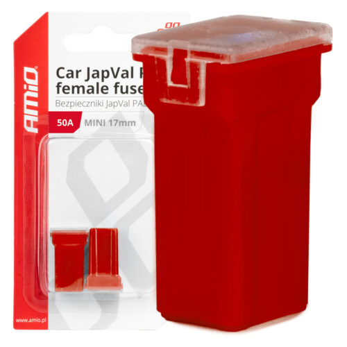 Amio ΑΣΦΑΛΕΙΕΣ JapVal PAL ΜΙΝΙ 17mm ΘΗΛΥΚΕΣ 50A ΣΕ ΚΟΚΚΙΝΟ ΧΡΩΜΑ AMIO – 2 Τεμ.