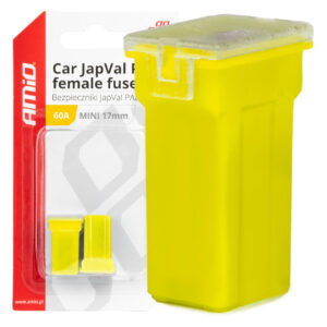 Amio ΑΣΦΑΛΕΙΕΣ JapVal PAL ΜΙΝΙ 17mm ΘΗΛΥΚΕΣ 60A ΣΕ ΚΙΤΡΙΝΟ ΧΡΩΜΑ AMIO - 2 Τεμ.