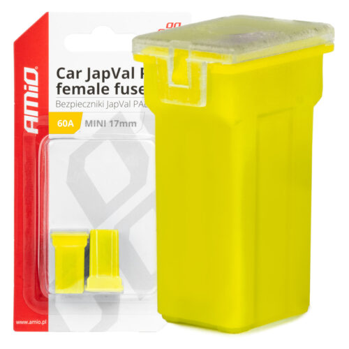 Amio ΑΣΦΑΛΕΙΕΣ JapVal PAL ΜΙΝΙ 17mm ΘΗΛΥΚΕΣ 60A ΣΕ ΚΙΤΡΙΝΟ ΧΡΩΜΑ AMIO – 2 Τεμ.