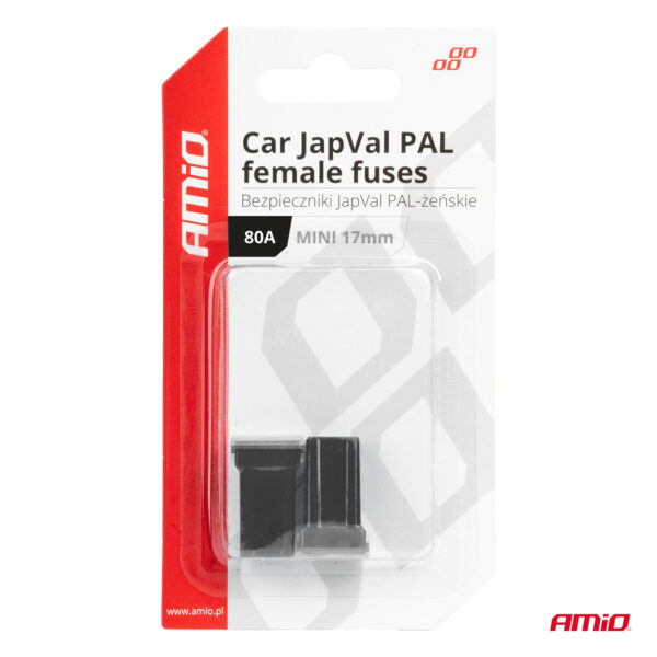 Amio ΑΣΦΑΛΕΙΕΣ JapVal PAL ΜΙΝΙ 17mm ΘΗΛΥΚΕΣ 80A ΣΕ ΜΑΥΡΟ ΧΡΩΜΑ AMIO - 2 Τεμ. - Image 3