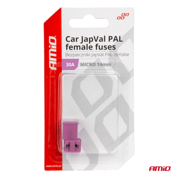 Amio ΑΣΦΑΛΕΙΕΣ JapVal PAL ΜICRO 14mm ΘΗΛΥΚΕΣ 30A ΣΕ ΜΩΒ ΧΡΩΜΑ AMIO - 2 Τεμ. - Image 3