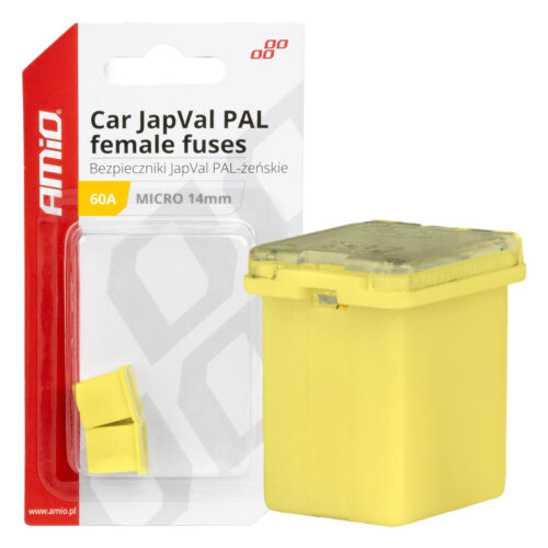 Amio ΑΣΦΑΛΕΙΕΣ JapVal PAL ΜICRO 14mm ΘΗΛΥΚΕΣ 60A ΣΕ ΚΙΤΡΙΝΟ ΧΡΩΜΑ AMIO – 2 Τεμ.