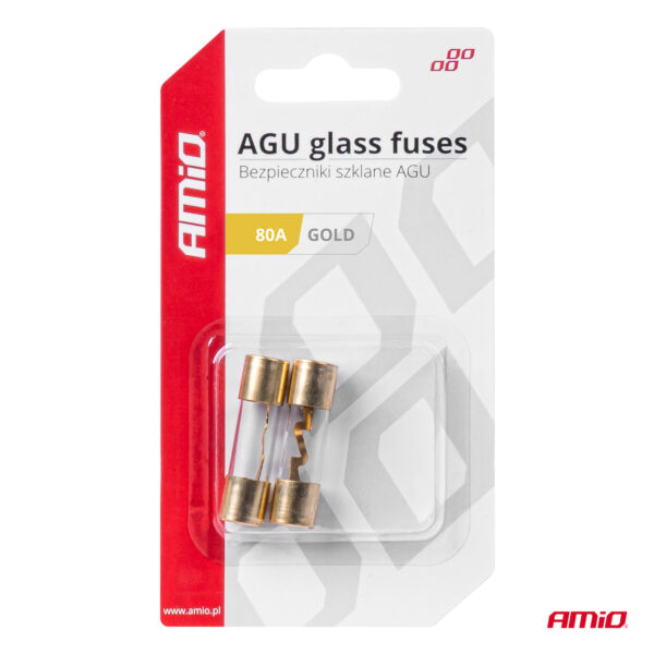 Amio ΑΣΦΑΛΕΙΕΣ ΓΥΑΛΙΝΕΣ AGU AGU 80A 38x10,3mm  ΑΜΙΟ - 2 ΤΕΜ. - Image 3