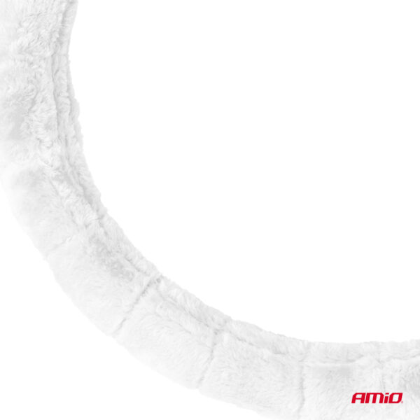 Amio ΚΑΛΥΜΜΑ ΤΙΜΟΝΙΟΥ ΓΟΥΝΙΝΟ/ΧΝΟΥΔΩΤΟ (M) 37-39cm SWC-53-M ΣΕ ΛΕΥΚΟ ΧΡΩΜΑ AMIO - 1 Τεμ. - Image 2