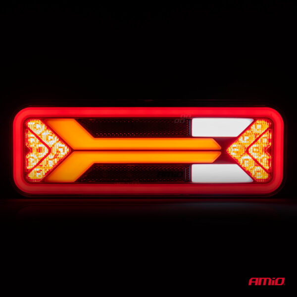 Amio ΦΑΝΑΡΙ ΤΡΕΙΛΕΡ / ΦΟΡΤΗΓΟΥ ΠΙΣΩ 10-30V DYNAMIC LED 5 ΧΡΗΣΕΩΝ ΑΡΙΣΤΕΡΟ 305x140x35 mm RCL-09-L ΑΜΙΟ - 1 ΤΕΜ. - Image 2