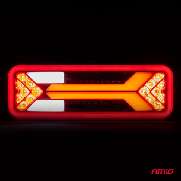 Amio ΦΑΝΑΡΙ ΤΡΕΙΛΕΡ / ΦΟΡΤΗΓΟΥ ΠΙΣΩ 10-30V DYNAMIC LED 5 ΧΡΗΣΕΩΝ ΔΕΞΙ 305x140x35 mm RCL-09-R ΑΜΙΟ - 1 ΤΕΜ. - Image 2