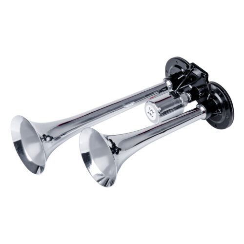 Amio ΚΟΡΝΑ ΠΝΕΥΜΑΤΙΚΗ 12/24V 118db ΔΙΠΛΗ 2 ΤΟΝΩΝ ΧΡΩΜΙΟ ΑΜΙΟ – 1 ΤΕΜ.