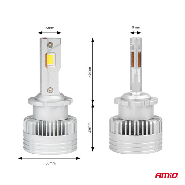 Amio ΛΑΜΠΕΣ LED D2S/D2R 12V 6.000K 6800lm CAN-BUS D-BASIC SERIES AMIO - 2 Τεμ. - Image 3