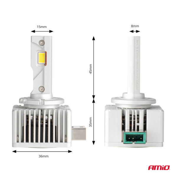 Amio ΛΑΜΠΕΣ LED D3S/D8R 12V 6.000K 6800lm CAN-BUS D-BASIC SERIES AMIO - 2 Τεμ. - Image 3