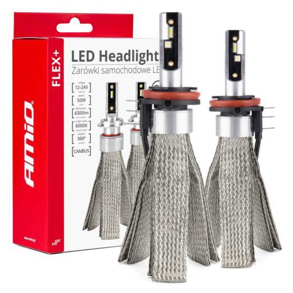 Amio ΛΑΜΠΕΣ LED H15  4300lm 12-24V - 50W - 6000K AMIO - 2 Τεμ.